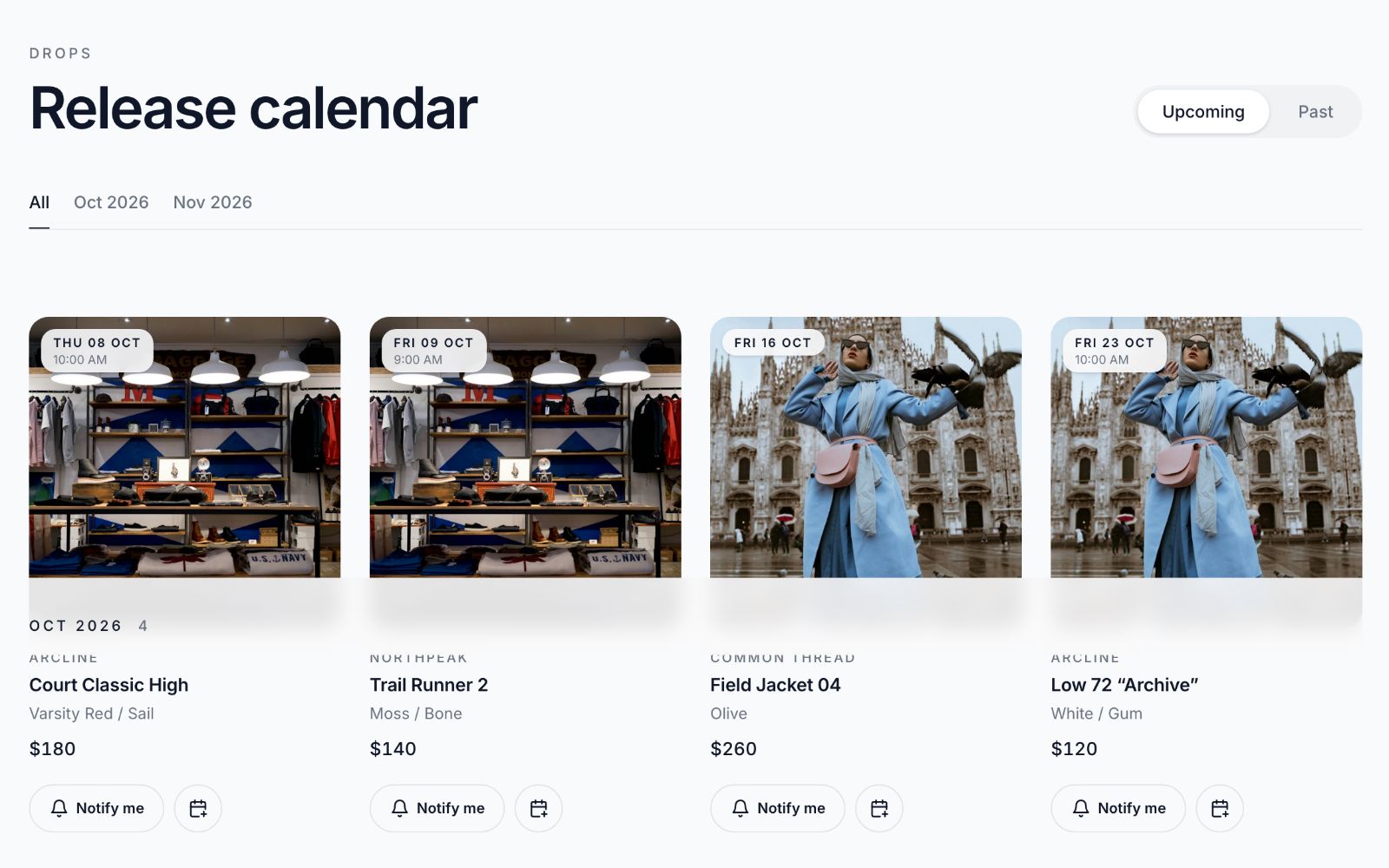 An example screen made with Atomix for an order management